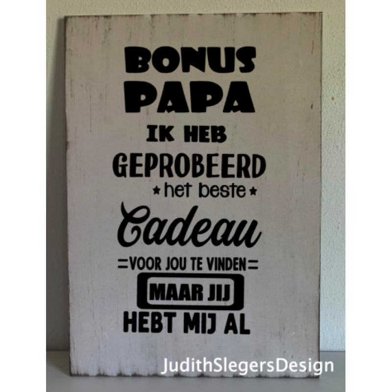 tekstbord bonus papa Cadeau